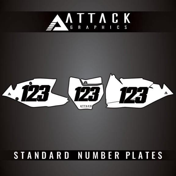 Attack Graphics Number Plate Backgrounds for KTM 300 XC 2017