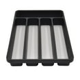 thumbnail image 3 of Tiroir à couverts antidérapant en plastique noir à 5 compartiments Mainstays, 12,8" x 9,06", organisateur de cuisine, 1 pièce, 3 of 5