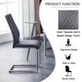 thumbnail image 4 of Dining Living Room Chairs Upholstered Chair with Silver Metal Legs,  Modern Meeting  Side Chairs with Faux Leather Padded Seat, for Kitchen, Meeting Room, Bedroom, Dining Room, Set of 4, 4 of 7