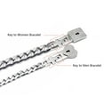 thumbnail image 5 of Ins 2 Pcs Couple Bracelets Novelty Lock for Key Bangle Bracelet Lover Heart Brac, 5 of 21