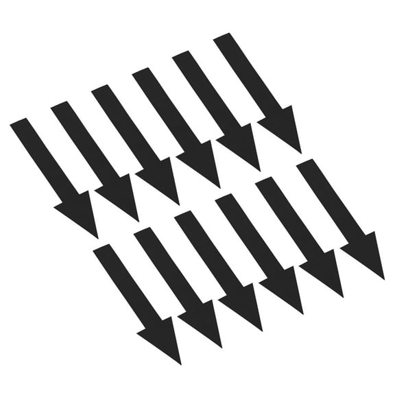 Uxcell Directional Arrow Sticker, 12 Pack Removable Self Adhesive Waterproof for Road Instructions, Black
