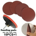 thumbnail image 1 of 10Pcs 5Inch Disques de Ponçage Angle Meuleuse Caoutchouc Support Pad Crochet Ponceuse et Boucle, 1 of 4