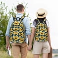 thumbnail image 6 of Balery Sunflowers Vintage Canvas Backpack for Men and Women - Large Capacity, Durable Travel Laptop Bag for School, Work, Hiking, and Outdoor Activities, 6 of 7