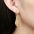 thumbnail image 5 of Yoursfs Filigree Teardrop Leverback Dangle Earrings for Women 18K Gold Plated Hypoallergenic Piercing Earrings for Wedding Prom Jewelry, 5 of 6