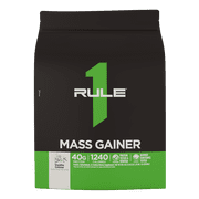 Rule 1 Proteins Mass Gainer - High-Calorie Weight Gain Formula with 1,220+ Calories, 250g+ Complex Carb Blend, 40g All-Whey Protein Per Serving (16 Servings, Vanilla Crème)