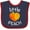 Navy and Red, variant on Inktastic Little Peach Cute Heart Shaped Peach Boys or Girls Baby Bib