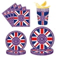thumbnail image 2 of Union Jack Party Supplies | UK Flag Party Cutlery | Union Jack Plates, Cups, Napkins, Knife, Fork, Spoon, Tablecloth, Flag for 2023 King Charles III Coronation Royal Celebrations, 2 of 9