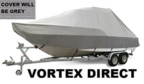 VORTEX HEAVY DUTY GREY / GRAY TTOP CENTER CONSOLE BOAT COVER FOR 29' 30' BOAT (FAST SHIPPING