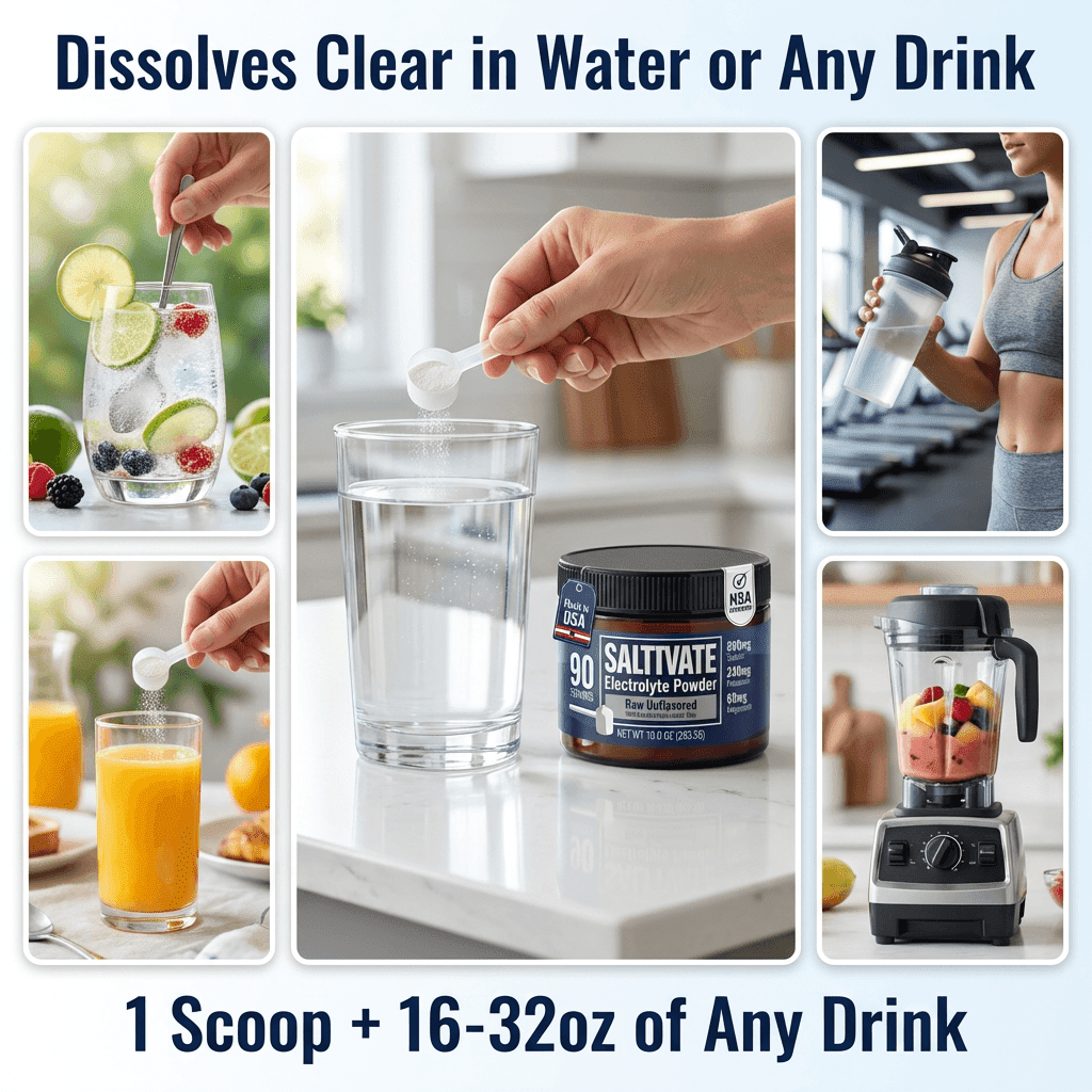 Pure Electrolyte Powder, No Added Flavor, Unsweetened, Raw Electrolytes, 90 Servings
