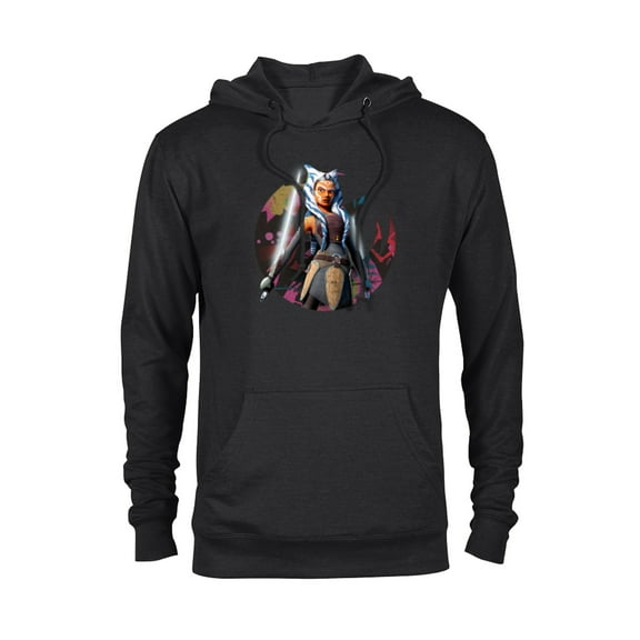 Star Wars The Clone Wars Ahsoka Tano Fearless Jedi - Pullover Hoodie for Adults - Customized-Black