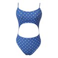 thumbnail image 5 of asdoklhq Plus Size Swimsuits for Women,Women Scoop Neck Cut Out Front Lace Up Back High Cut Monokini One Piece Swimsuit, 5 of 8