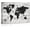 Frame-style, variant on Vintage World Map Wall Art Rustic Farmhouse Black White Wood Grain Poster