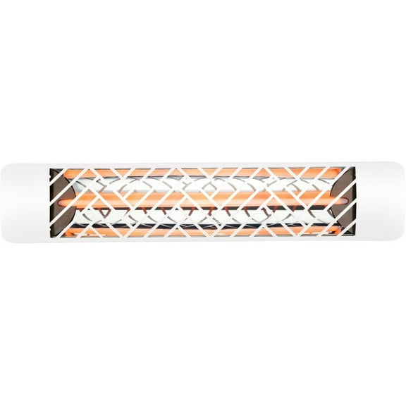 Eurofase Heating - 2500 Watt Single Element 39 Inch Electric Patio Heater-277 Voltage-White Finish-Chevron Decorative Fascia