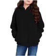 thumbnail image 3 of Grblisyd Sherpa Fleece Hoodie for Girls Cat Ears Fuzzy Warm Pullover Sweatshirt Kids Fashion Casual Loose Sweater with Pockets, 3 of 4