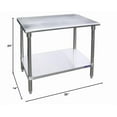 thumbnail image 2 of Stainless Steel Work Table Food Prep Worktable Restaurant Supply 18" x 24" NSF Approved, 2 of 3