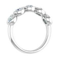 thumbnail image 2 of 1 Carat (ctw) Bezel Set 5-Stone Diamond Wedding Band Ring in 10K White Gold (Ring Size 5.25), 2 of 6