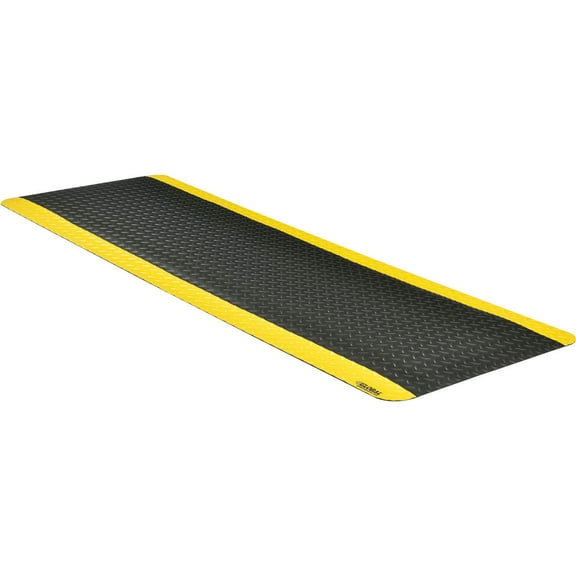 Global Industrial Diamond Plate Anti Fatigue Mat 15/16"" Thick 2'W x 6'L Black/Y