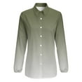thumbnail image 4 of Sage Green Gradient Long Sleeve Blouse Woman Streetwear Casual Shirts Summer Oversize Woman Streetwear Clothing Birthday Present, 4 of 7