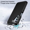 thumbnail image 4 of I-HONVA For Samsung Galaxy A15 Case,3-Layer Military Grade Drop Protection Anti-Slip Bumper Rugged Shockproof Dustproof Protection 6.5 inch Phone Case,Full Black, 4 of 7