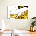 thumbnail image 3 of Elephant Stock White Wine Splash Wall Art - Horizontal Canvas Wall Art - Dining Room Wall Decor - Food And Drink Canvas - White And Yellow Decor - 12" x 8", 3 of 7