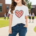 thumbnail image 5 of BLVB Toddler Boys Girls Valentine's Day Shirts Cute Hearts Graphic T-Shirt Kids Short Sleeve Tees Tops 3-10 Years, 5 of 7