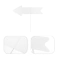 thumbnail image 2 of Miangastore Yard Sign Board With Stake White Plastic 5Pack 17.1X5.9X0.2In, 2 of 9