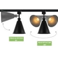 thumbnail image 3 of FSLiving Adjustable Angle H-Type Track Pendant Light E26 Matt Black Base Black Metal Shade Retro Industrial Design Lighting Fixture for Kitchen Island Bar Sink Home Decor (No Bulb & Track) - Set of 3, 3 of 7