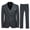 Gray, variant on Men's Slim Fit 3-Piece Plaid Suit, 2-Button Notch Lapel Blazer Jacket Vest & Trousers, 4D Tailored All-Season Suit Set for Banquet Wedding