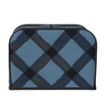 thumbnail image 3 of Toasting Machine Cover 4 Pieces 12.4×10.6×8.3in Dust-Proof Explosion-Proof Waterproof And Wear-Resistant Hollow Bottom Slateblue Buffalo Plaid Check Tartan Scotland_4, 3 of 7