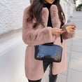 thumbnail image 2 of Lindreshi Jackets for Women Casual Fall Women Long Sleeve Lapel Plush Coat Fashion Solid Color Warm Coat, 2 of 6