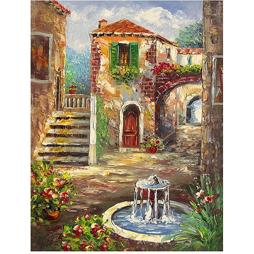 Trademark Fine Art &ldquo;Tuscan Cottage&rdquo; Canvas Wall Art by Rio - Walmart