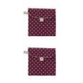 thumbnail image 1 of maskred 1/2/3/5 Women Girls Linen Small Dot Button Pouch Purse Wallet Coin Purses Organizer Money Key Pouch Case Red 2PCS, 1 of 6