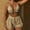 Beige, variant on Womens Bikini Swimsuits Sevevn Women's Bikini Swimsuit Three-piece Set Halter Loose Shorts Beach Bathing Suit White S
