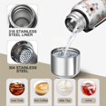 thumbnail image 3 of Floral 20oz Stainless Steel Thermal Bottle with Tea Filter and Cup Lid, Vacuum Insulated Coffee Mug with 316L Inner Liner, Leakproof Travel Thermos for Office,Thanksgiving,Christmas, Spring,Flower, 3 of 6