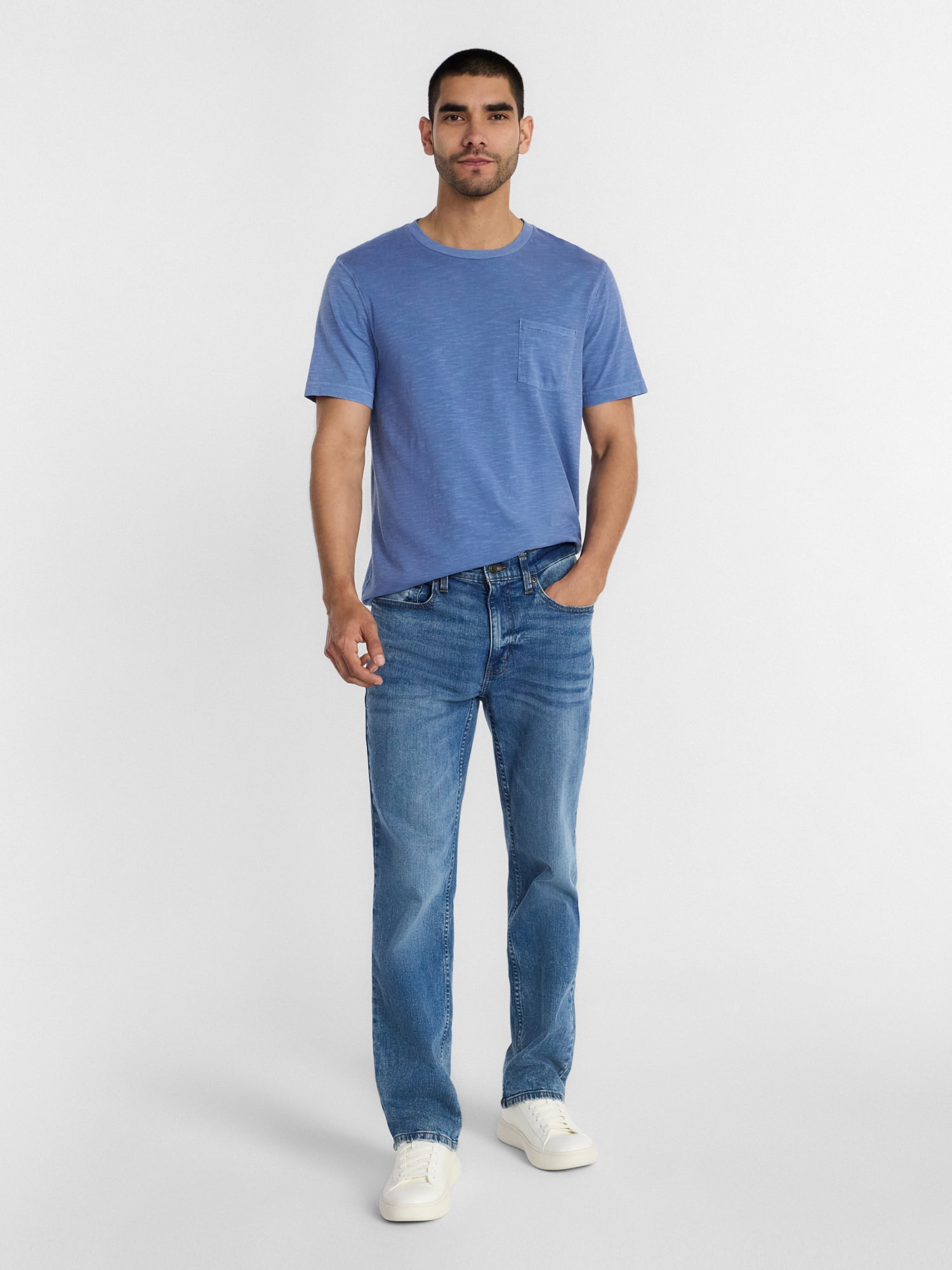 George Men's and Big Men's Slub Pocket Tee with Short Sleeves, Size XS-3XL
