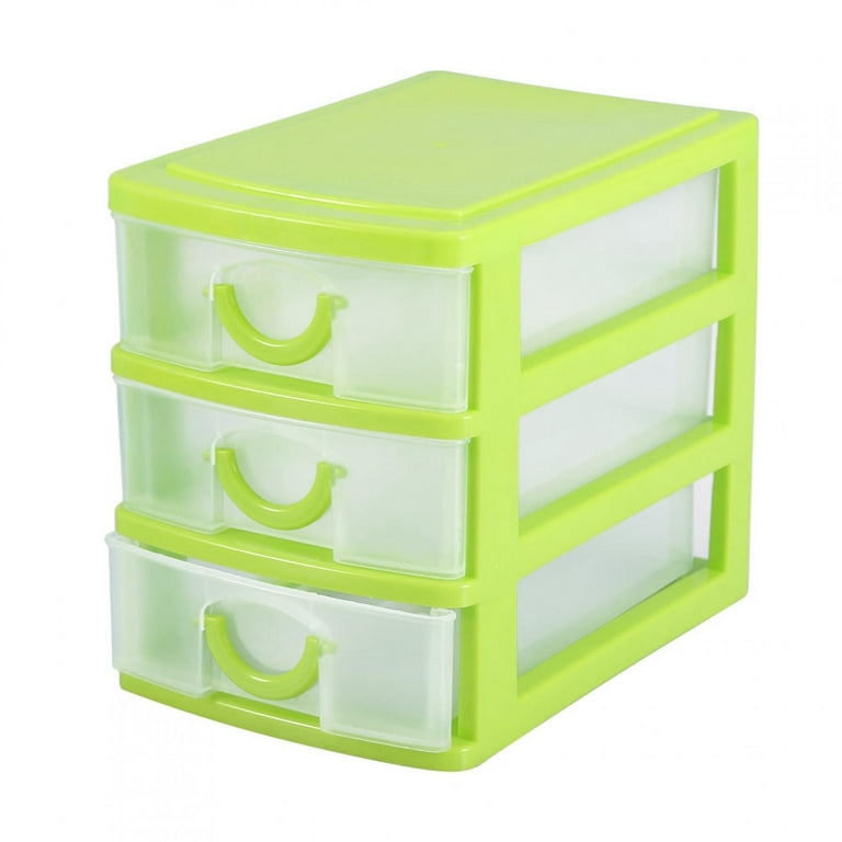 Mini Drawer Desk Organizer Plastic Storage Boxes Containers Jewelry  Cosmetics Storage Case