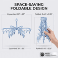 thumbnail image 3 of Whyan kitwin Sock Drying Rack 24 Clips Laundry Clothes Hanger Rotatable Hanger Sock Dryer Foldable Portable Clothes Drying Rack Folding Sock Hanger for Socks Underwear Baby Clothes, 3 of 7