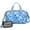 Blue Dog Paw, variant on Women Men Gym Bag,Boston Terrier Dog and Flower Florals Small Duffle Bag Spend the Night Bags for Women with Shoes Compartment Washbag,Detachable Shoulder Strap,19.7x8.3x11 Inches