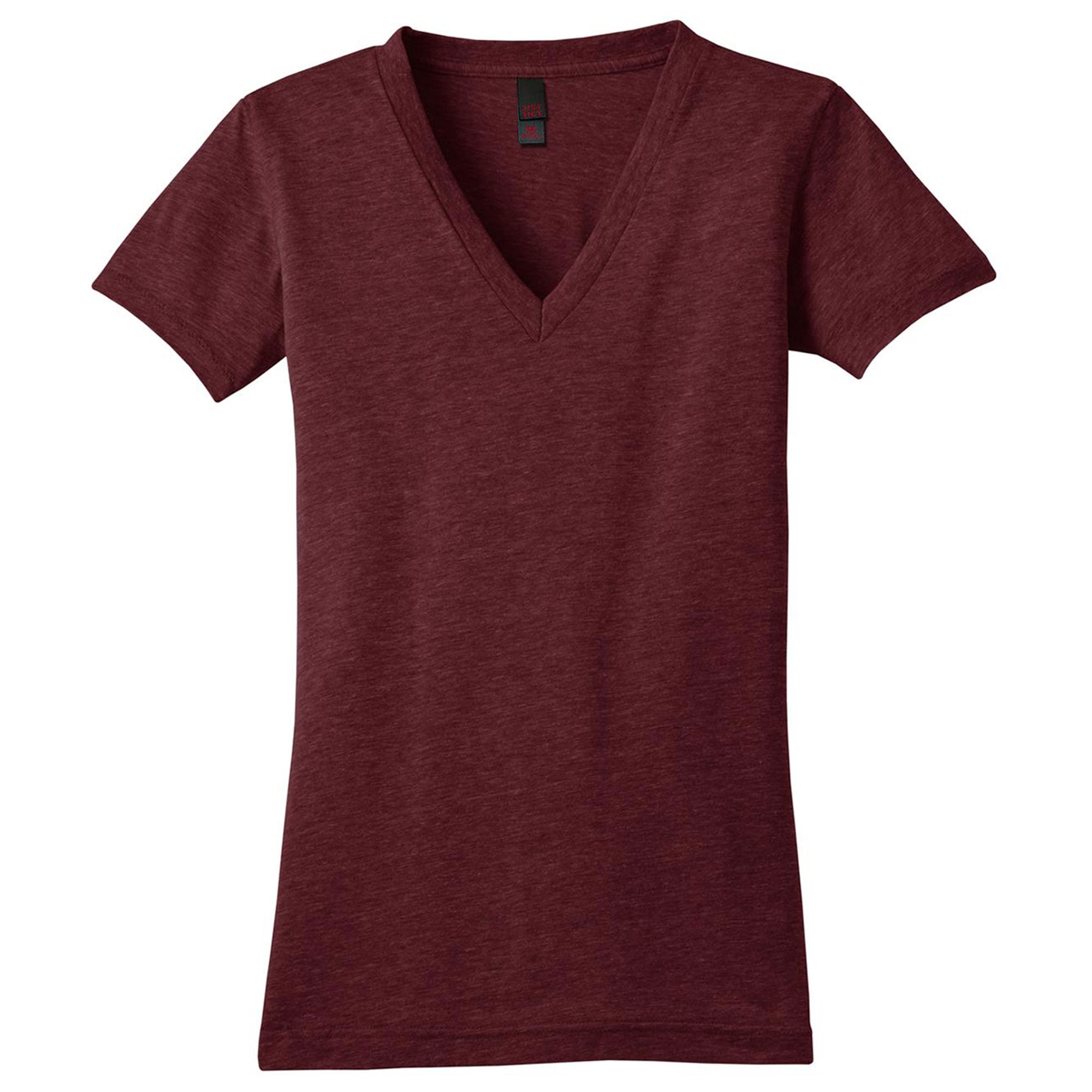 District Threads - District Women's Tri-Blend Heathered V-Neck T-Shirt ...