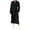 # 367 Black, variant on Women’s Casual Dress, Fall Chunky Knit V Neck Collared Long Sleeve Sexy Slit Loose Midi Dress, Wear to Work Dress