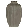 thumbnail image 1 of Urban Trends Collection 52721 Ceramic Round Patterned Vase with Wave Design Lips, Gray - Large, 1 of 1