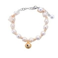 thumbnail image 1 of Dog Necklace Decorative Crisp Bell Stylish Pet Cat Dog Fake Pearl Ribbon Neck Circle, 1 of 5