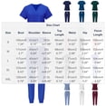 thumbnail image 2 of BLTIBY Scrubs for Men Set Stretch Fit Scrub V-Neck Top & Jogger Pants Medical Nurse Uniforms Outfits Multi Pockets Navy M, 2 of 6