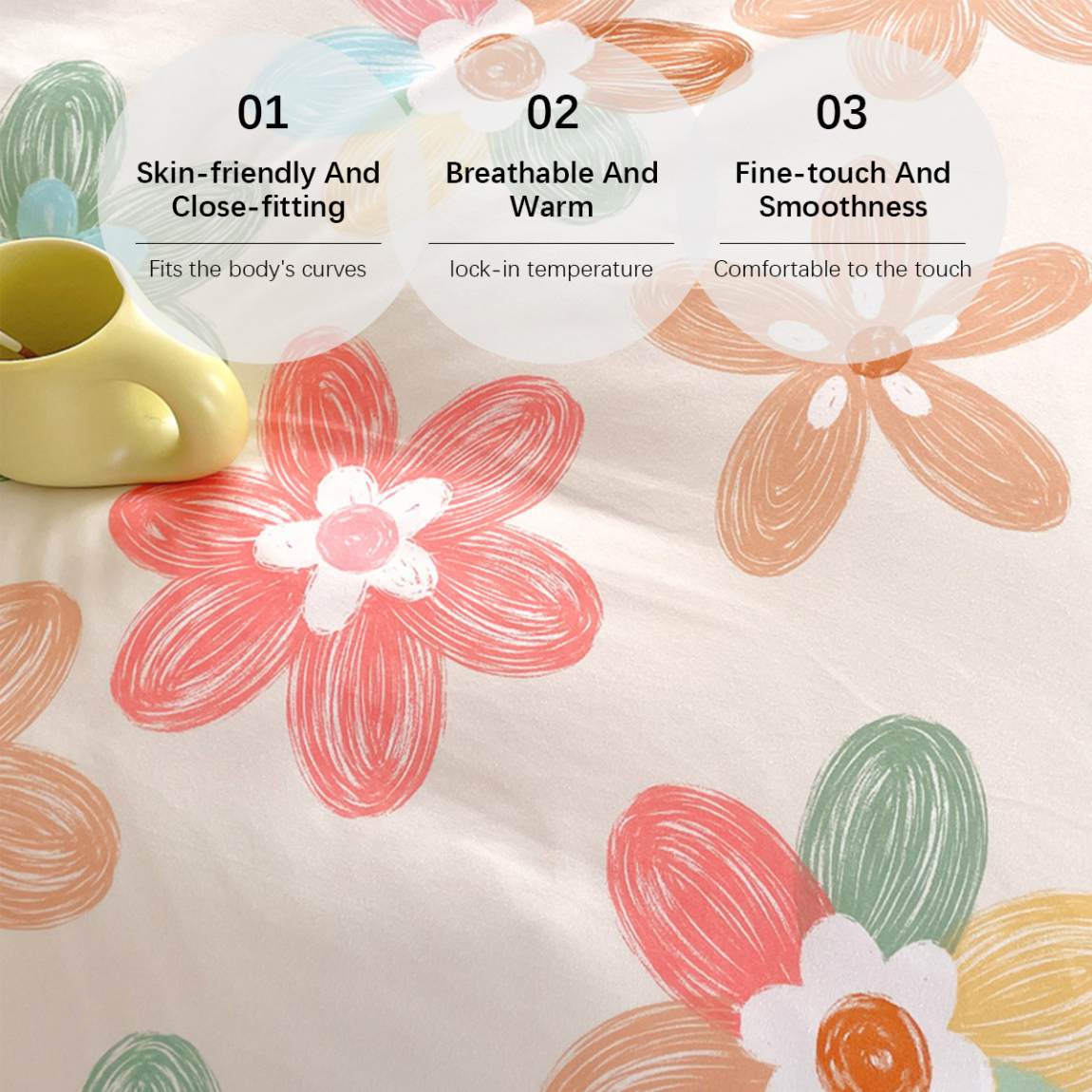 3 Pcs Pink Floral Duvet Cover Set, Reversible Duvet Cover Full, Chic Garden Bedding Set Mini Floral Comforter Cover Soft Breathable for All Seasons (Pink, Full)