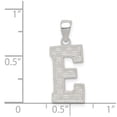 thumbnail image 3 of Auriga 925 Sterling Silver Rhodium-plated Letter E Initial Pendant for Women (L-25 mm, W-9 to 10 mm), 3 of 6