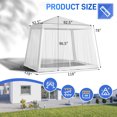 thumbnail image 2 of 8X8FT Party Tent with Mesh Sidewalls, Outdoor Canopy Tent, Heavy Duty Party Tent, Wedding Canopy Patio, Sun Shade Shelter Canopy for Parties, White, 2 of 7