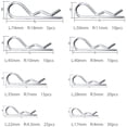 thumbnail image 2 of Cotter Pins R Clips, 125pcs Cotter Pins R Shape Cotter Pins Carbon Zinc Plated Steel Car Body r Cotter Pin Clips Fastener Cotter Pins, 2 of 5