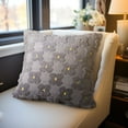 thumbnail image 3 of Spring Summer Yellow Color Flower Heart Throw Pillow Cover 18x18 Inch Set of 1 Easter Decoration Soft Plush Flower Jacquard Throw Pillows Cushion Case for Bedroom Sofa Holiday Festivals Home Decor, 3 of 7