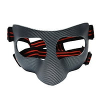 QccHieUs Face Mask for Broken Nose Nose Guard Face Shield Masquerade Mask Face Protection Red Black Band