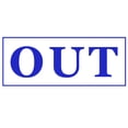 thumbnail image 1 of Printtoo Out Self Inking Rubber Stamp Pre-Inked Office Stamp- Home Office Business Stationery, 47 x 20 mm Blue, 1 of 7